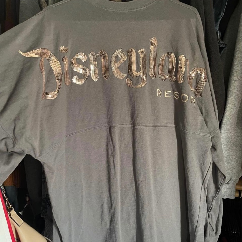 Disneyland Sequin Spirit Jersey Long Sleeve Tee T-Shirt Top Sz Xl
